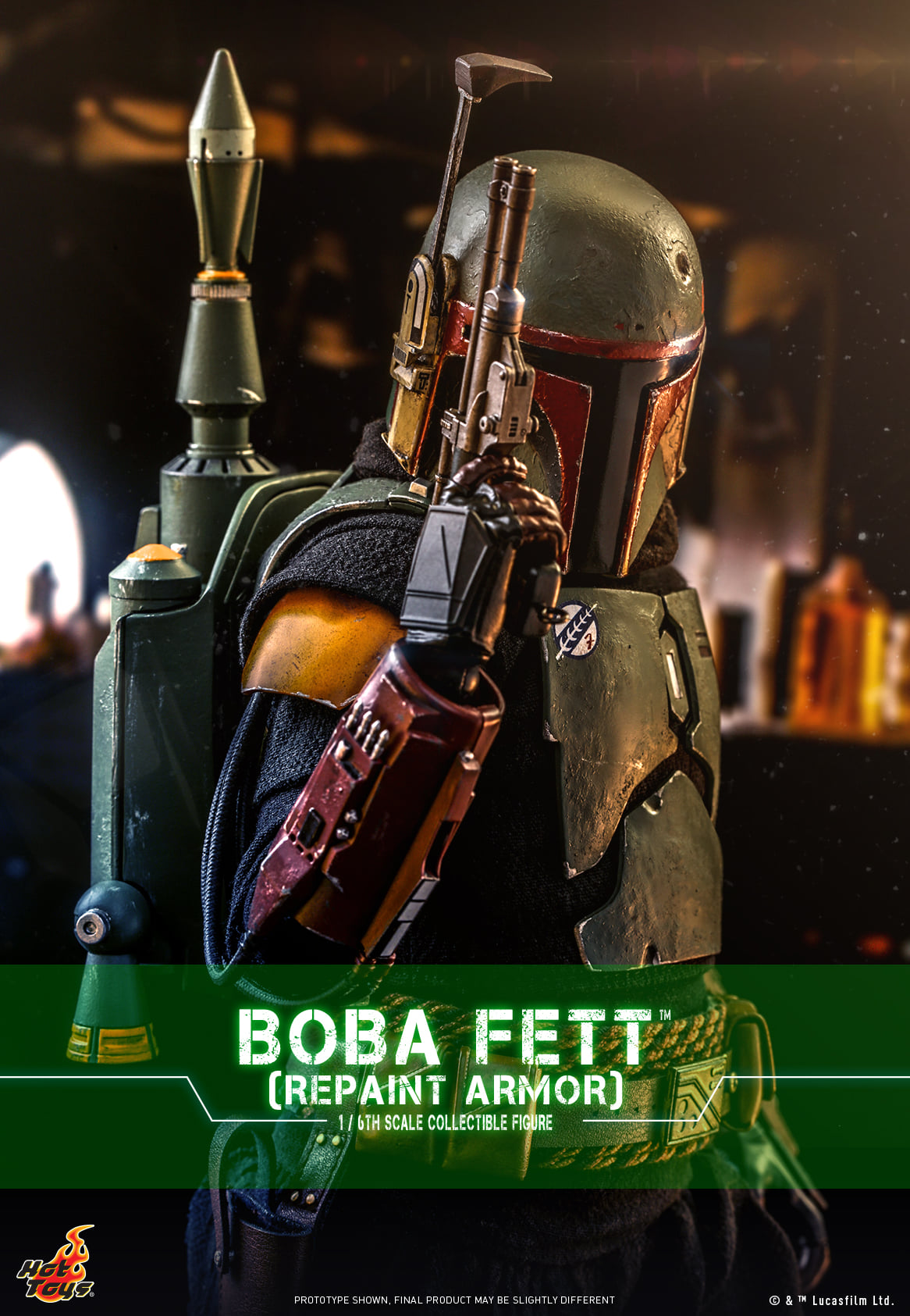 Hot Toys Star Wars Mandalorian Boba Fett Repaint Armor Sixth Scale Figure